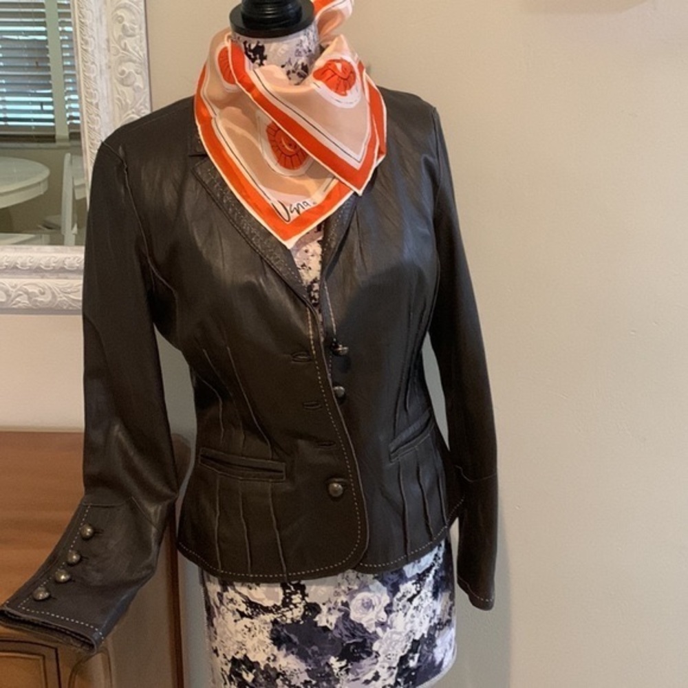 Inc Brown Leather Jacket - image 4